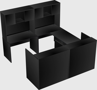 Shared one sided u-shaped reception desk