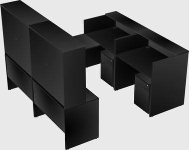 Shared one sided u-shaped reception desk