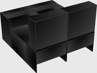 Shared one sided u-shaped reception desk
