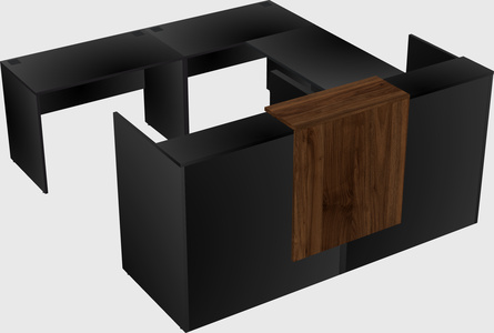 Shared one sided u-shaped reception desk
