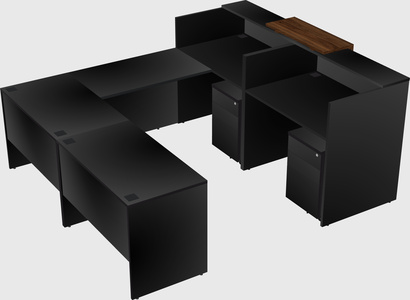 Shared one sided u-shaped reception desk