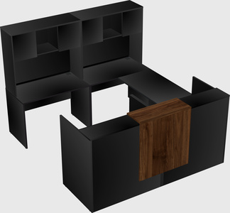 Shared one sided u-shaped reception desk