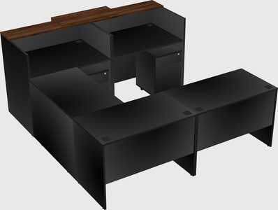 Shared one sided u-shaped reception desk
