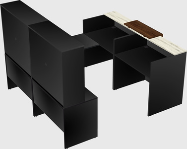 Shared one sided u-shaped reception desk