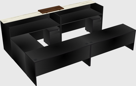 Shared one sided u-shaped reception desk