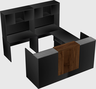 Shared one sided u-shaped reception desk