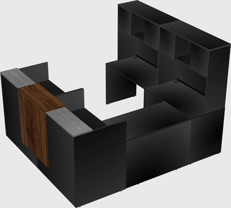 Shared one sided u-shaped reception desk