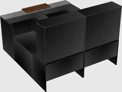 Shared one sided u-shaped reception desk