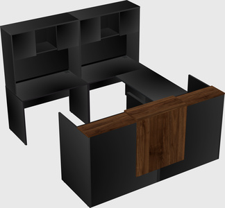 Shared one sided u-shaped reception desk