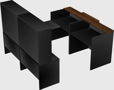 Shared one sided u-shaped reception desk