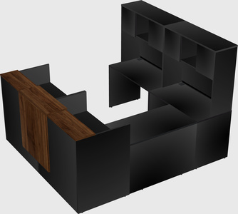 Shared one sided u-shaped reception desk