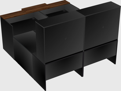 Shared one sided u-shaped reception desk
