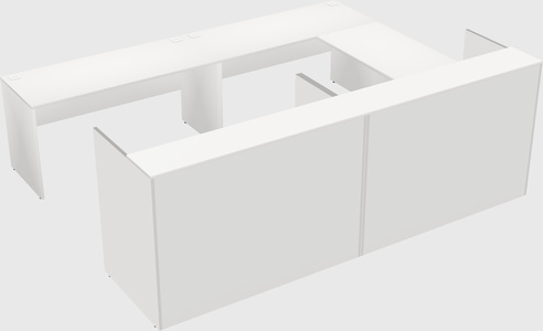 Shared one sided u-shaped reception desk