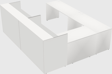 Shared one sided u-shaped reception desk