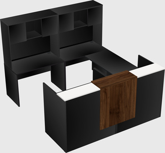 Shared one sided u-shaped reception desk