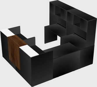Shared one sided u-shaped reception desk