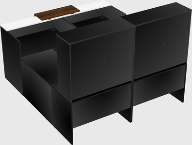 Shared one sided u-shaped reception desk