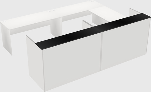 Shared one sided u-shaped reception desk