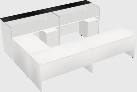 Shared one sided u-shaped reception desk