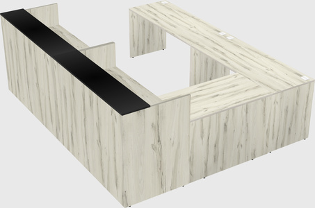 Shared one sided u-shaped reception desk