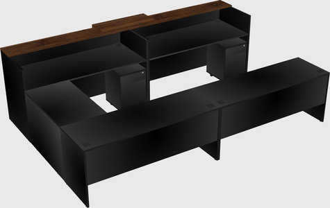 Shared one sided u-shaped reception desk