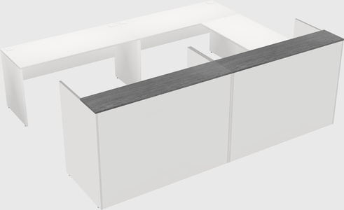 Shared one sided u-shaped reception desk