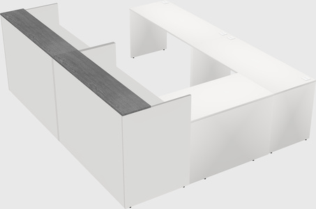 Shared one sided u-shaped reception desk