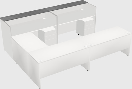 Shared one sided u-shaped reception desk