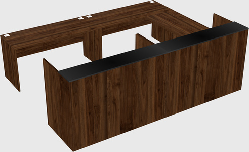 Shared one sided u-shaped reception desk