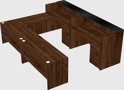 Shared one sided u-shaped reception desk