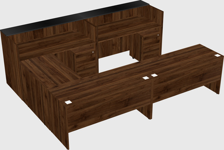 Shared one sided u-shaped reception desk
