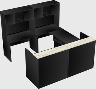 Shared one sided u-shaped reception desk