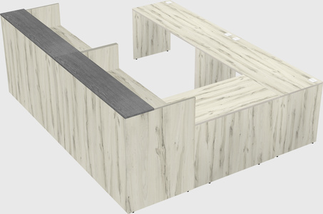 Shared one sided u-shaped reception desk