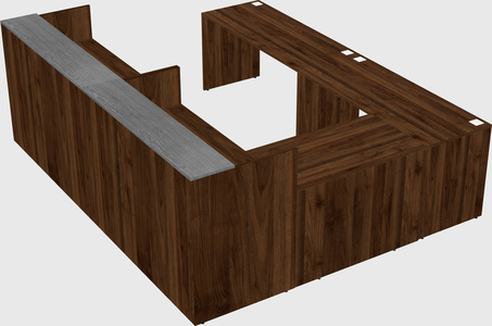 Shared one sided u-shaped reception desk