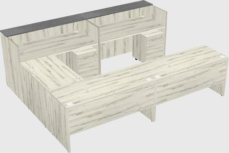 Shared one sided u-shaped reception desk
