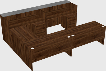Shared one sided u-shaped reception desk