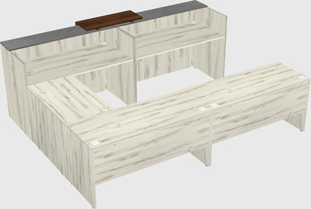 Shared one sided u-shaped reception desk