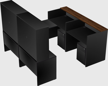 Shared one sided u-shaped reception desk