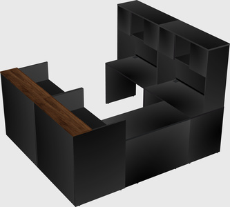 Shared one sided u-shaped reception desk