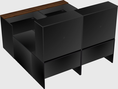 Shared one sided u-shaped reception desk