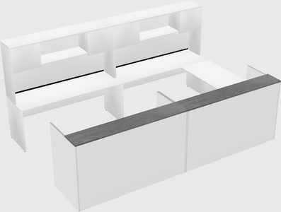 Shared one sided u-shaped reception desk