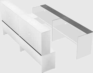 Shared one sided u-shaped reception desk