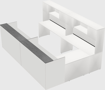 Shared one sided u-shaped reception desk