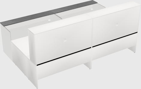 Shared one sided u-shaped reception desk
