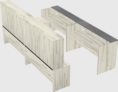 Shared one sided u-shaped reception desk