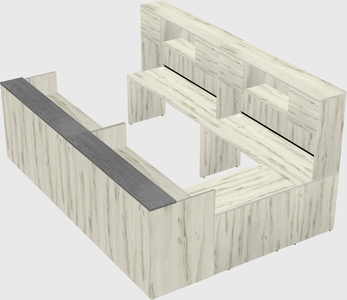 Shared one sided u-shaped reception desk