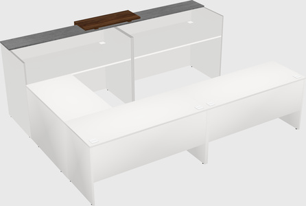 Shared one sided u-shaped reception desk