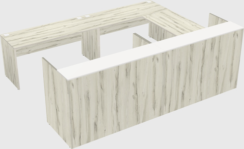 Shared one sided u-shaped reception desk