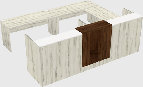 Shared one sided u-shaped reception desk