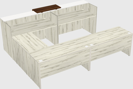 Shared one sided u-shaped reception desk